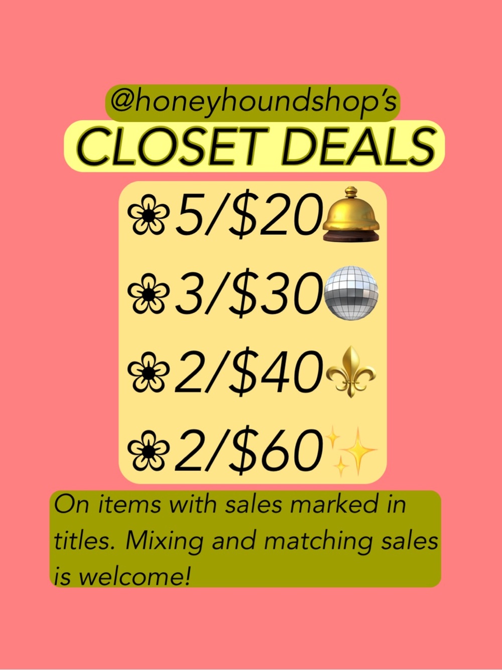 🕊CLOSET DEALS— MIX & MATCH🔒